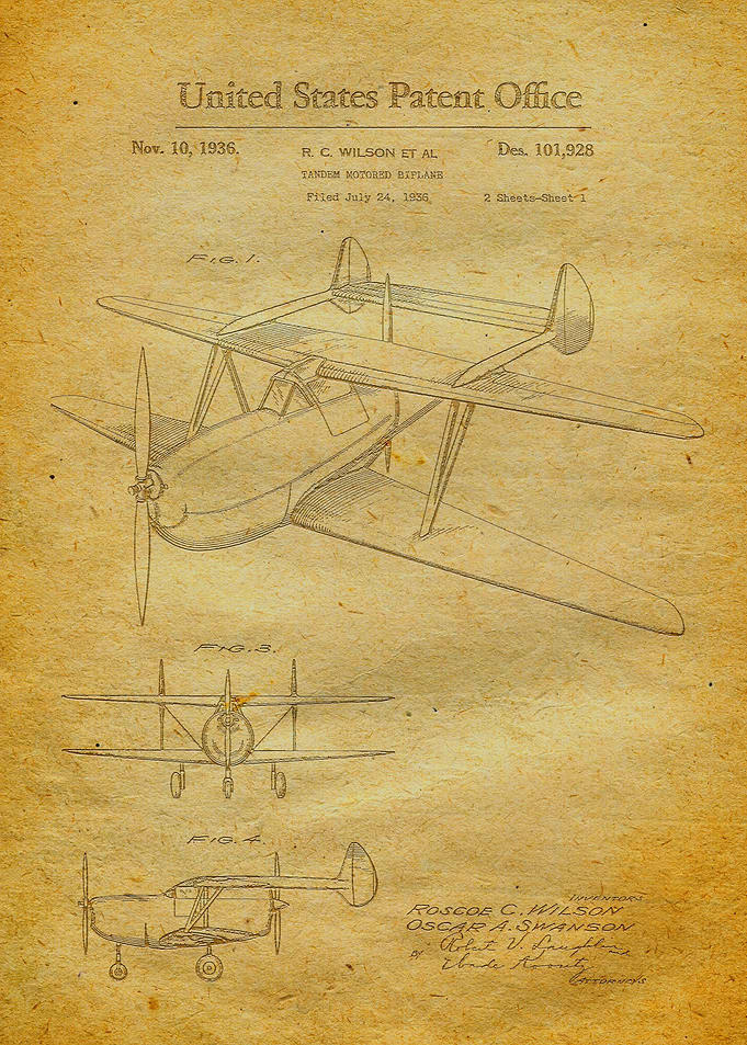43 Two Engine Biplane Pat