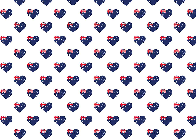 Love Australia flag Motif