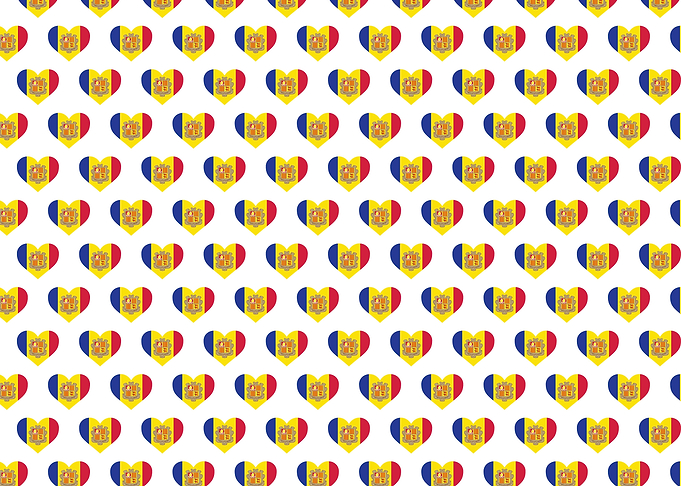 Love Andorra flag Motif