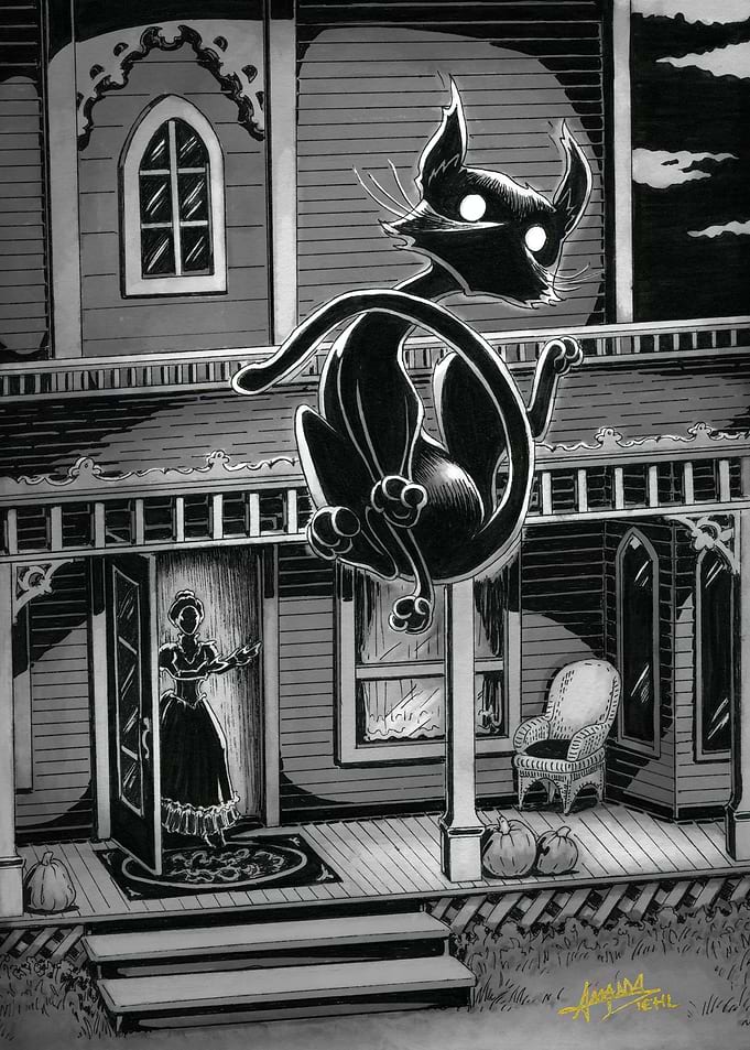 Boo Kitty Goes Flying