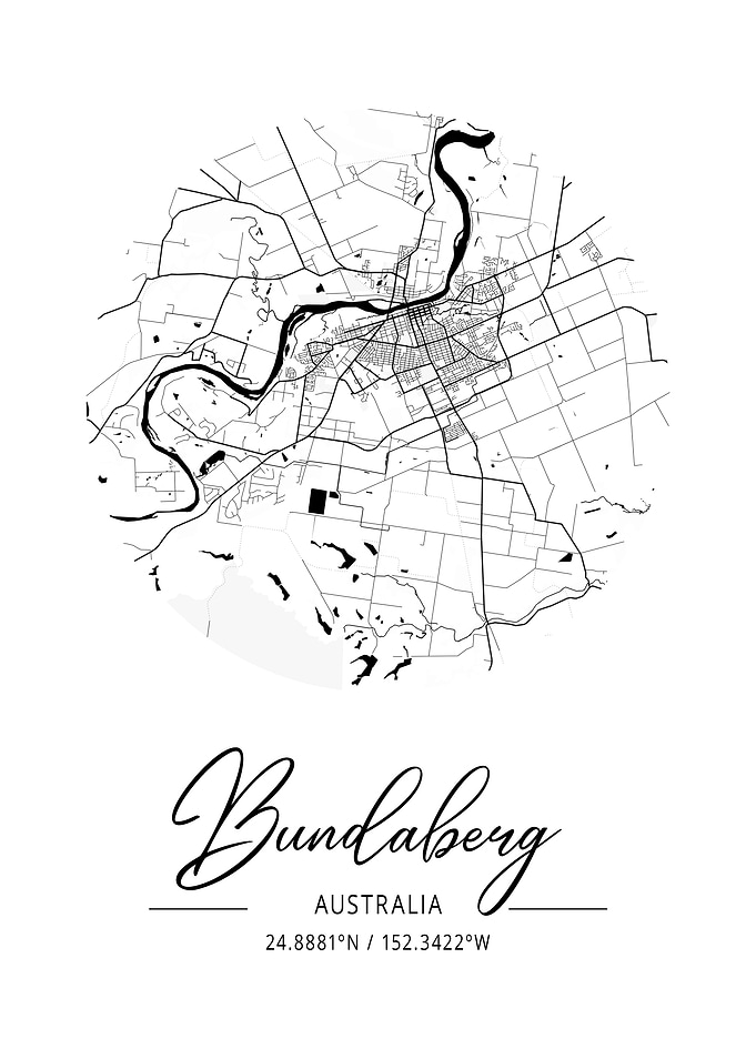 Bundaberg Area City Map
