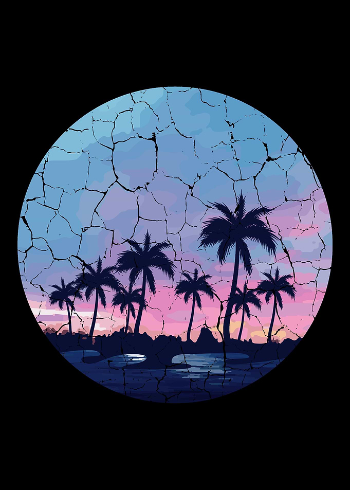 Palmtree Sunset Vacation T