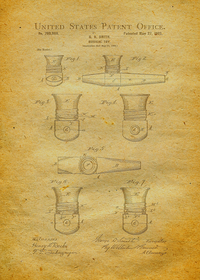 48 Kazoo Patent 1902