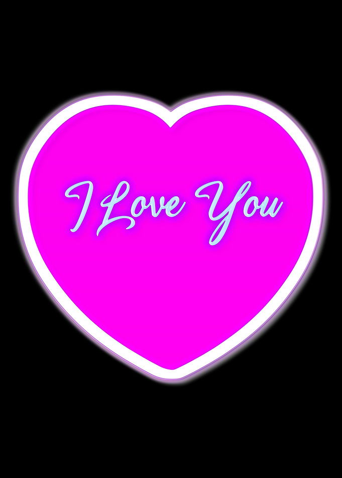 Neon Pink Love Heart
