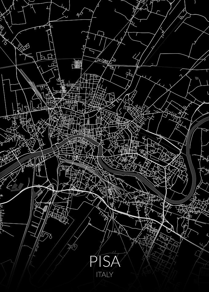 Pisa Map Black