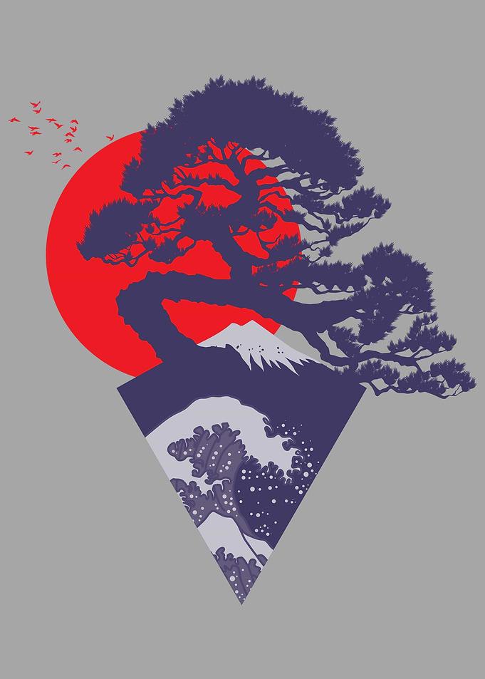 Bonsai red moon