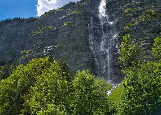 Waterfall Swiss Landscape