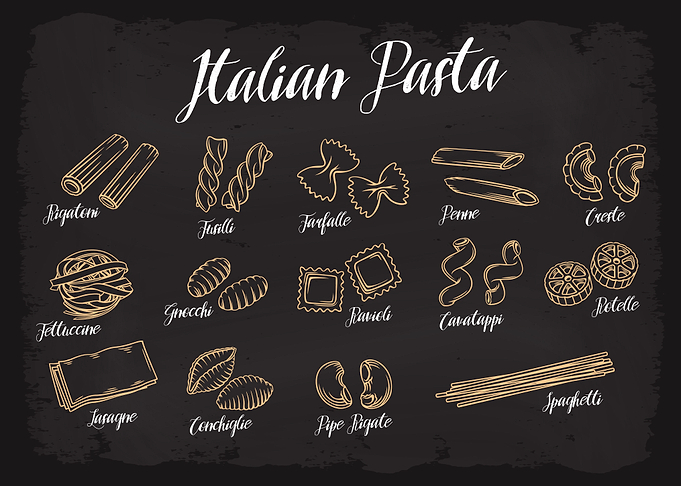 Italian Pasta Types Shapes