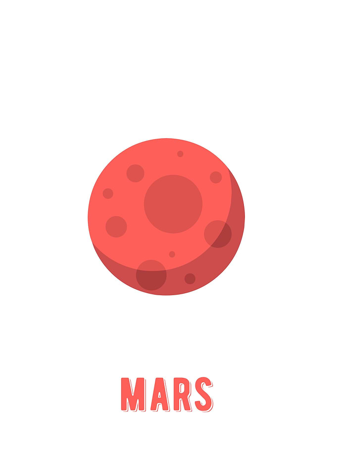 Mars minimalist planet