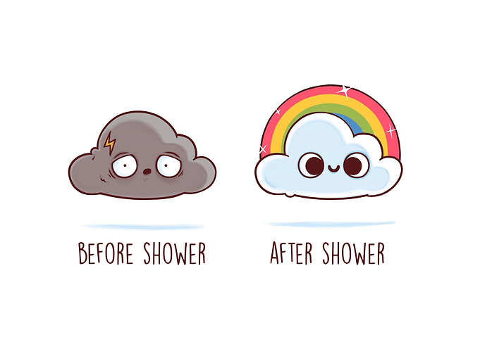Before After Shower
