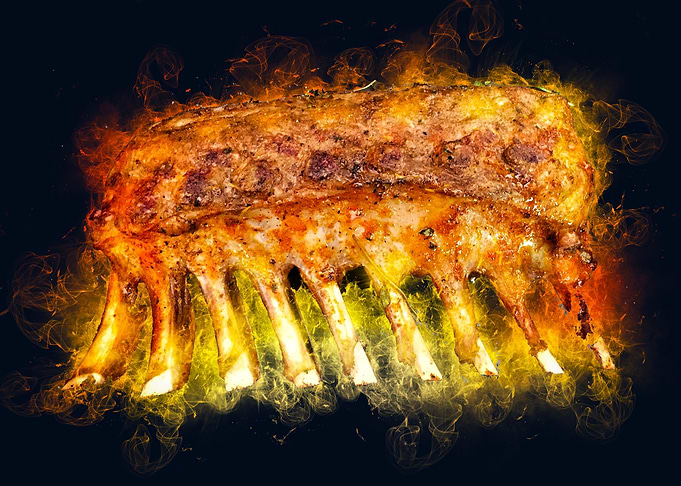beef meat smoke