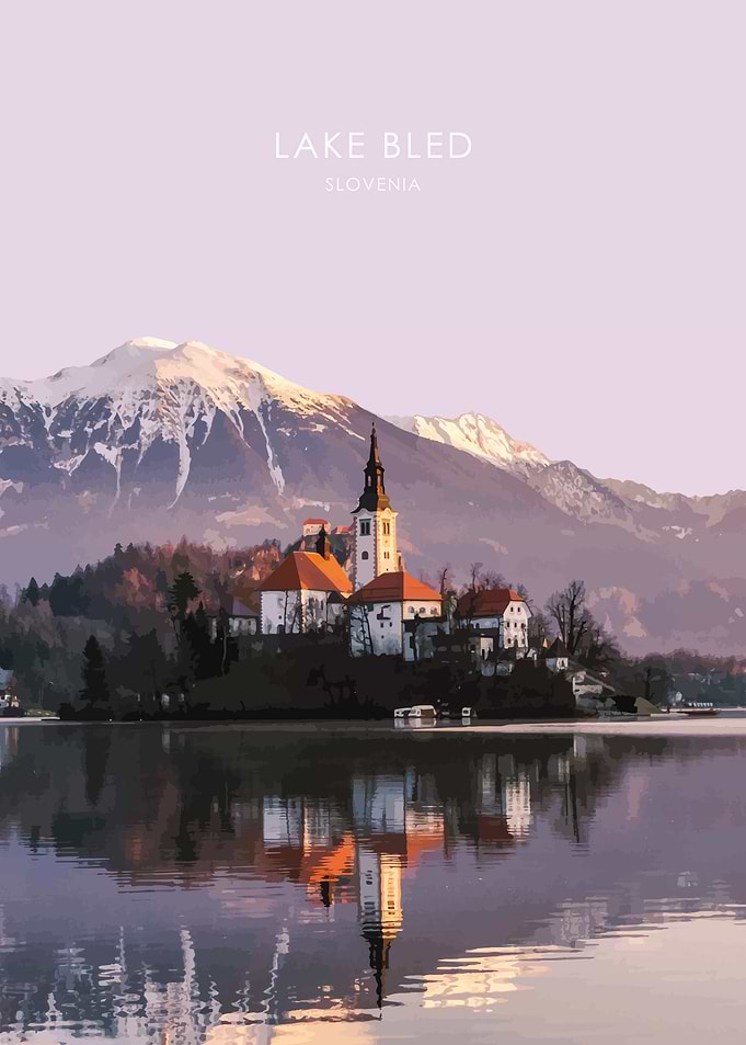 Lake Bled Slovenia Artwork