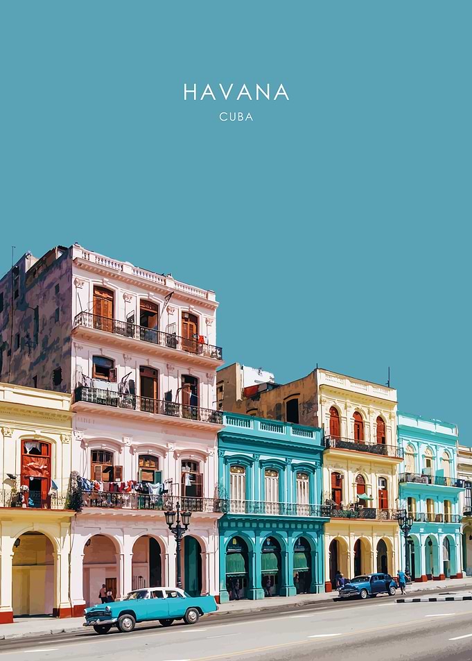 Havana Cuba Travel Artwork