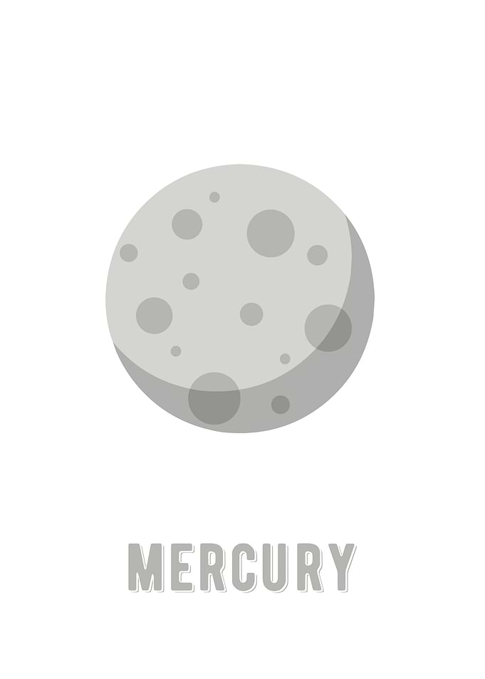 Mercury minimalist planet