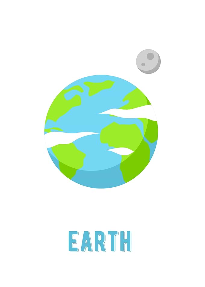 Earth minimalist planet