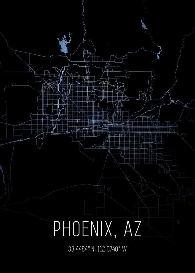 Phoenix Arizona City Map