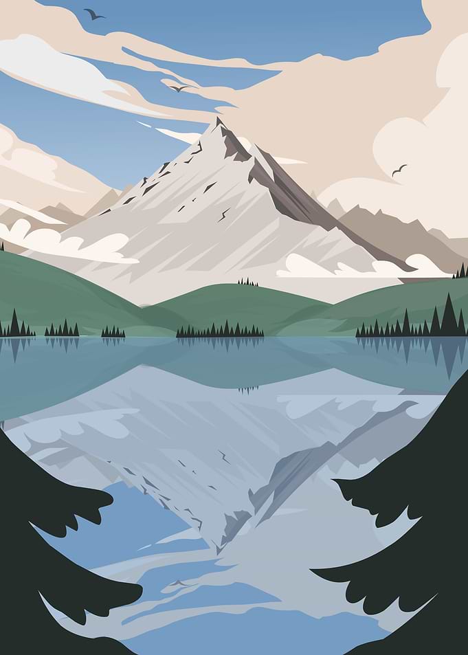 flat beautyfull mountain