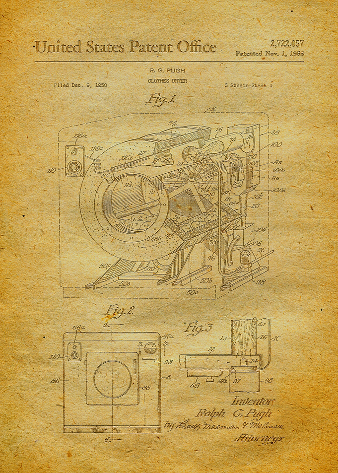 56 Clothes Dryer Patent