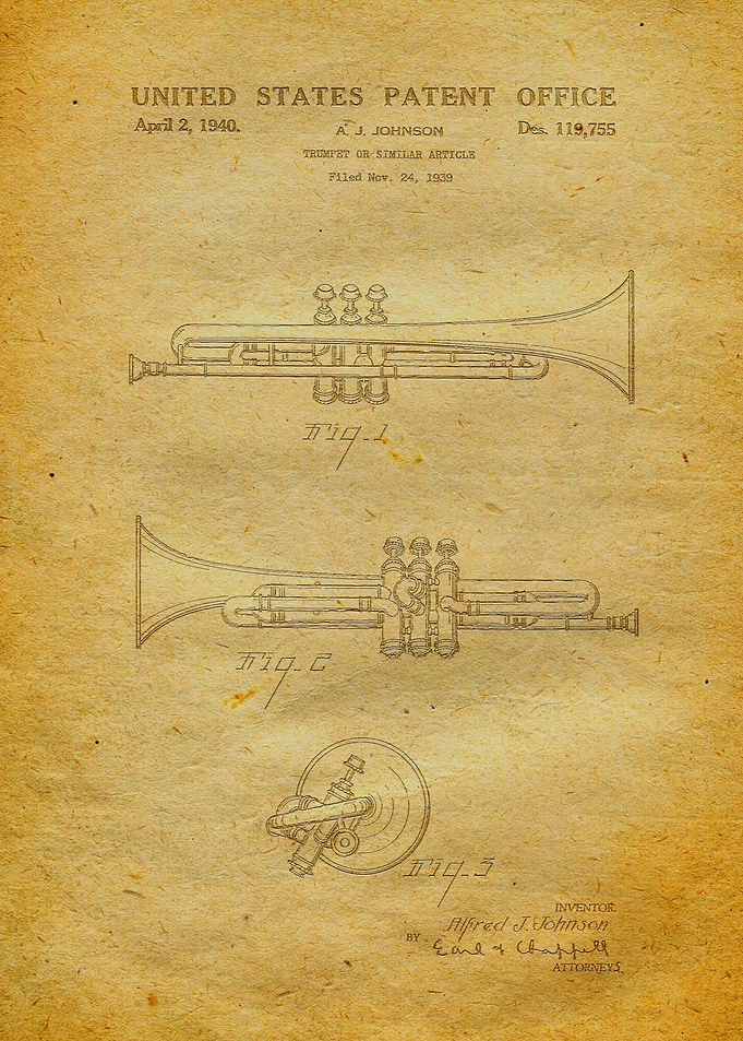 57 1940 Trumpet Patent
