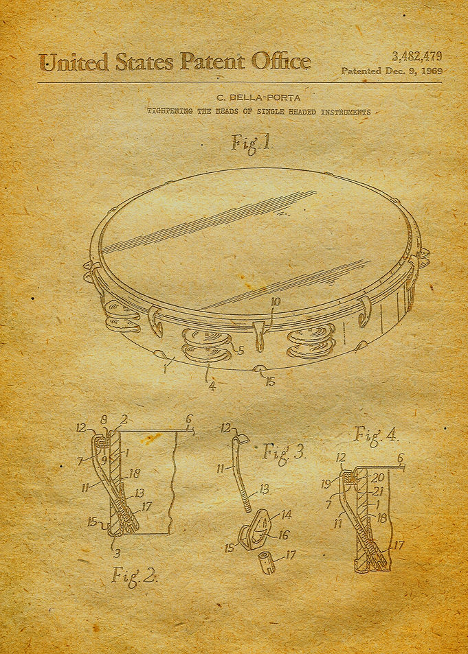 54 Tambourine Drum Patent