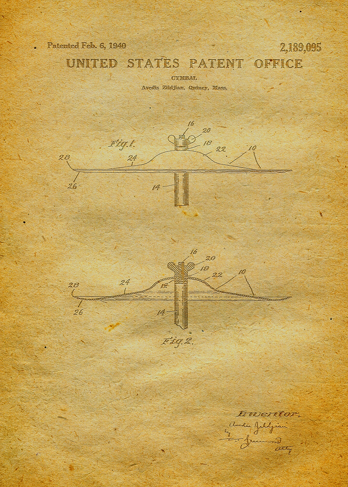 56 Zildjian Cymbal Patent