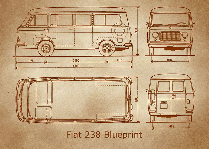Fiat 238 Blueprint old