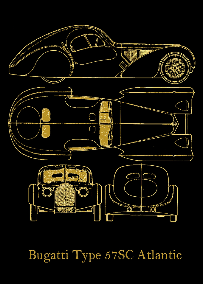 Bugatti Type 57SC gold