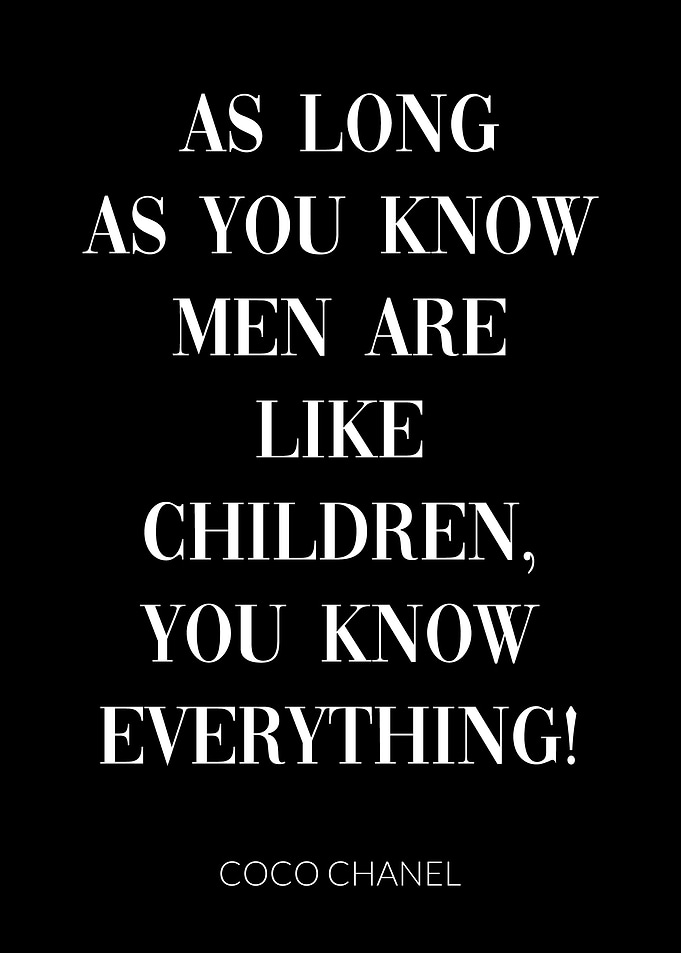 Coco Chanel Quote Men