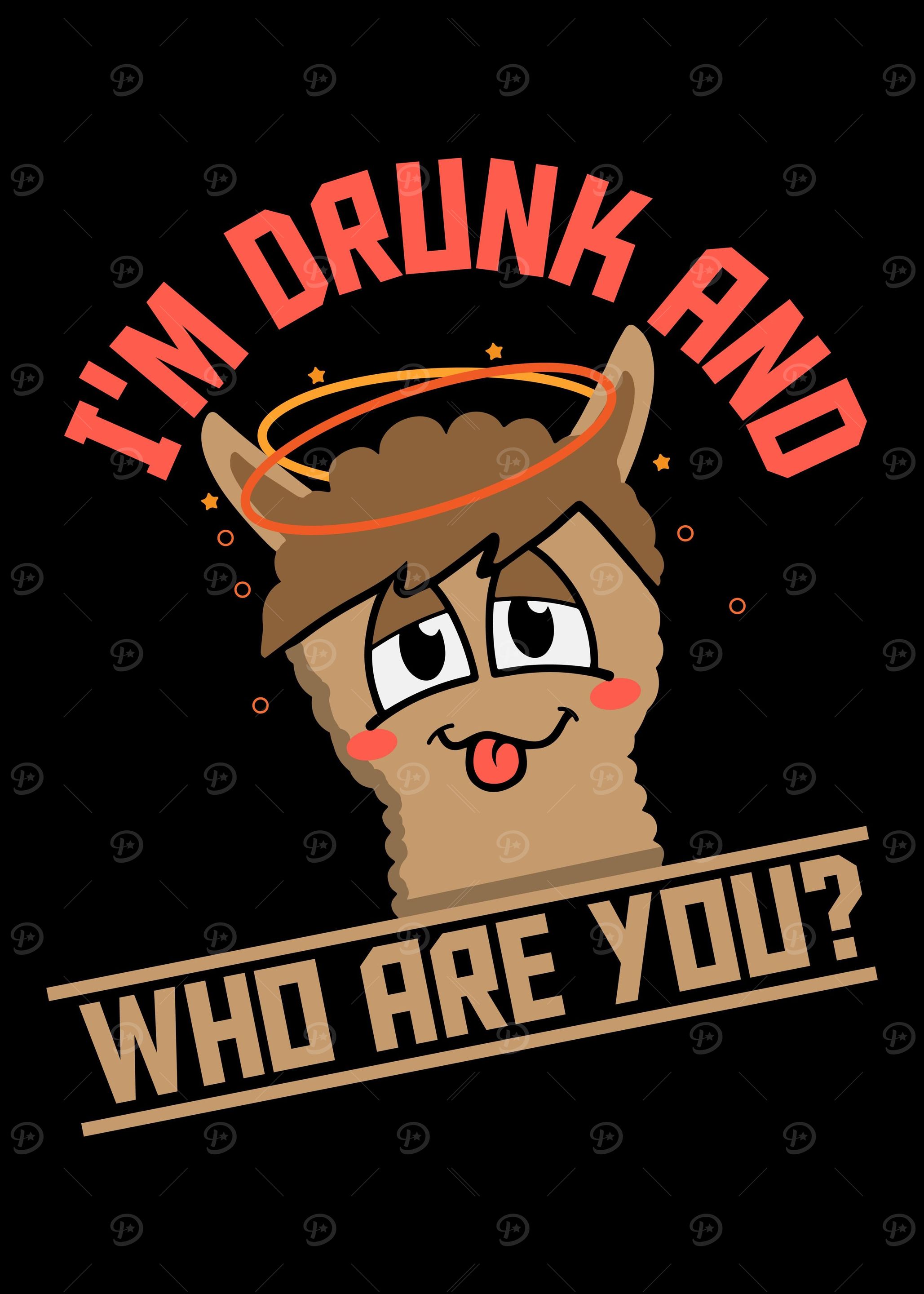 Funny Drunk Animal Lama Be