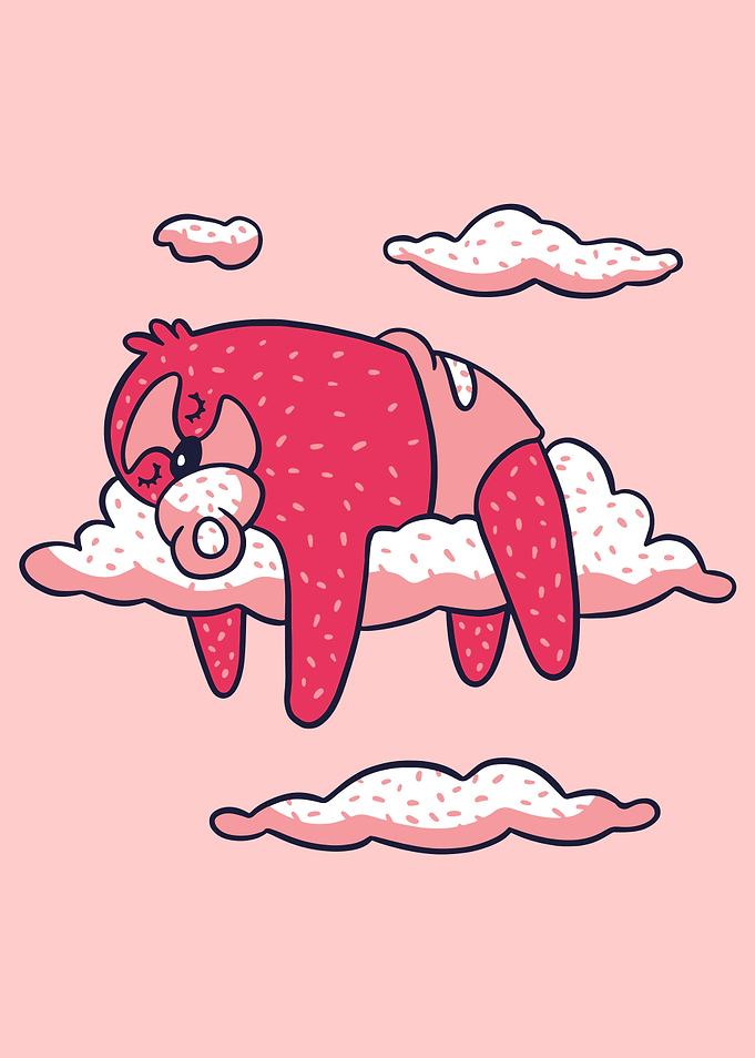 Cute Baby Sloth Nap Kids