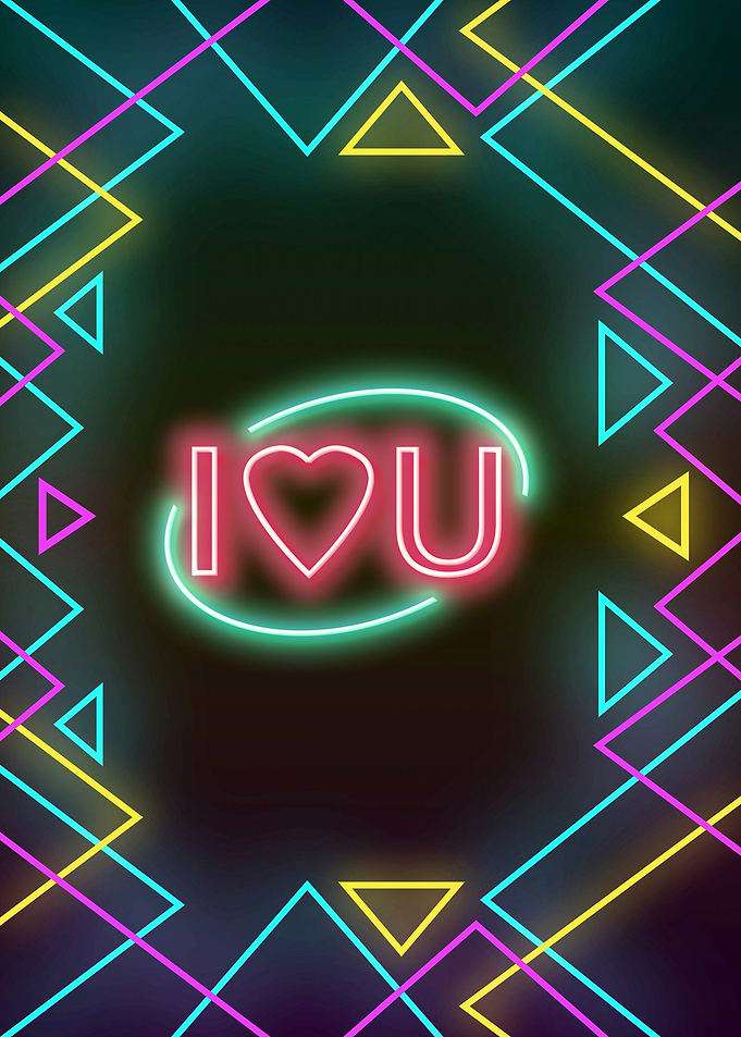I Love you neon lights