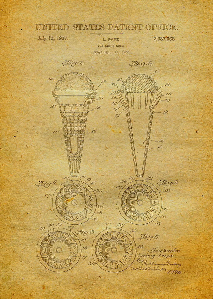 67 Ice Cream Cone Patent