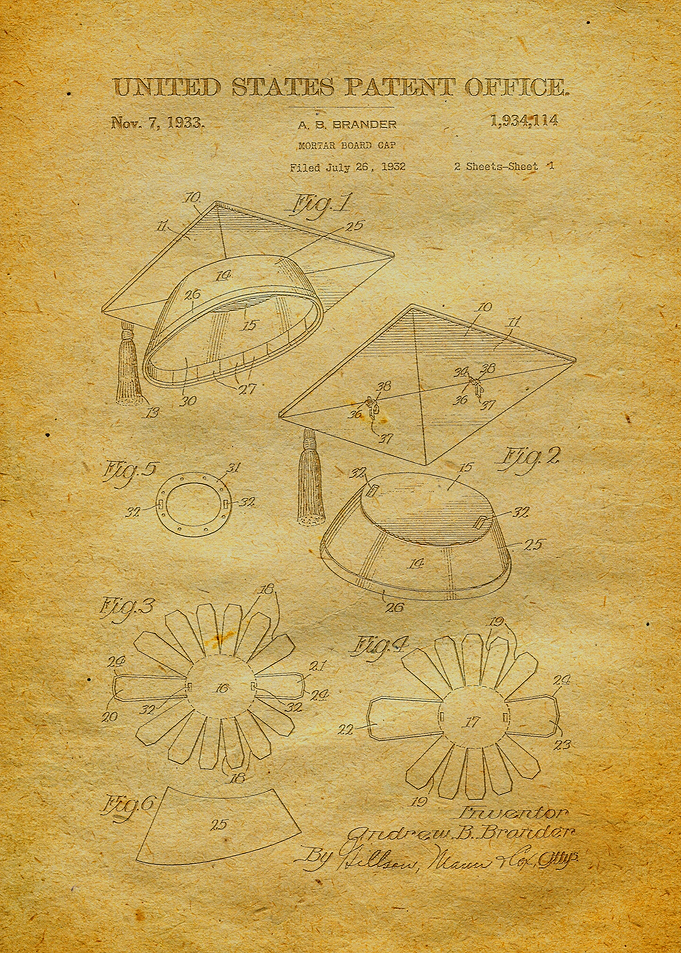 66 Mortar Board Cap Paten