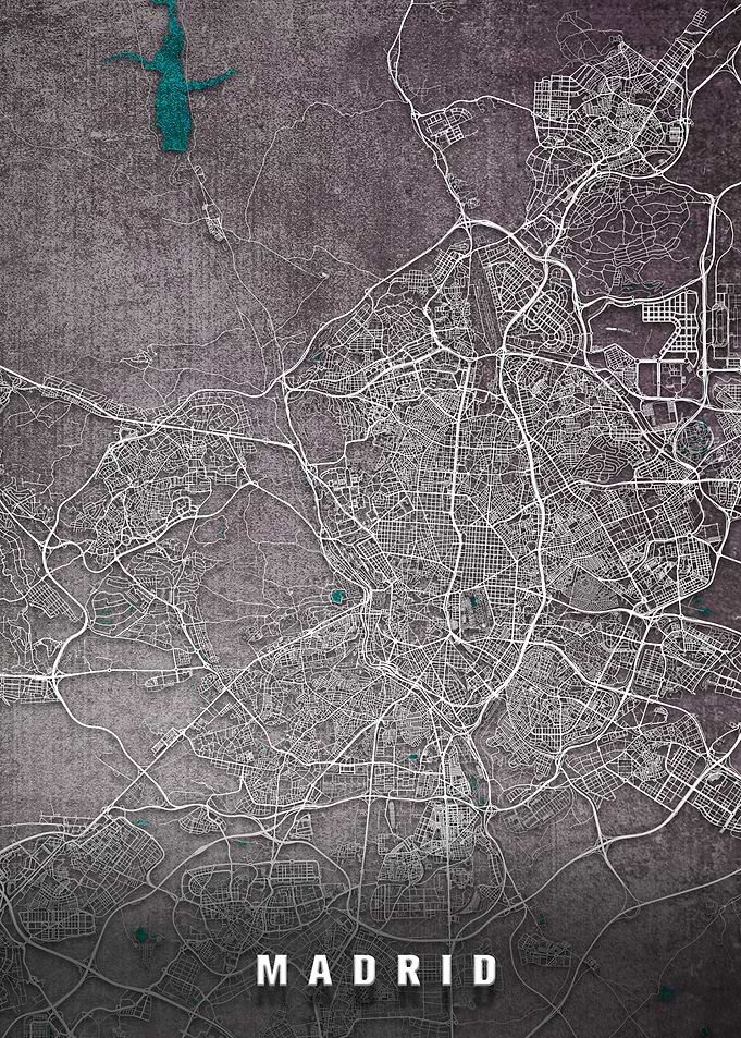 Madrid City Map Spain