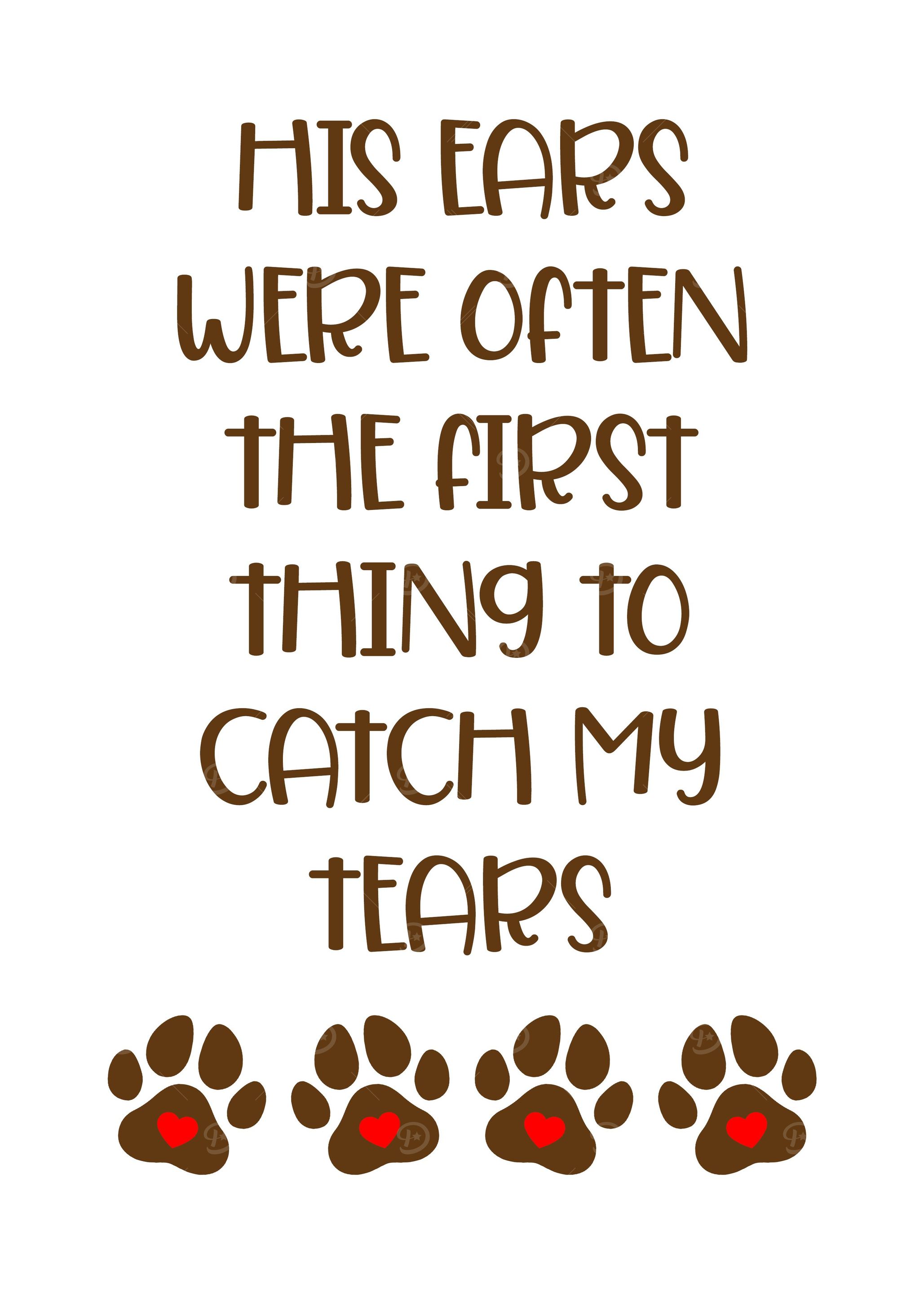Paw Catch My Tears Decor