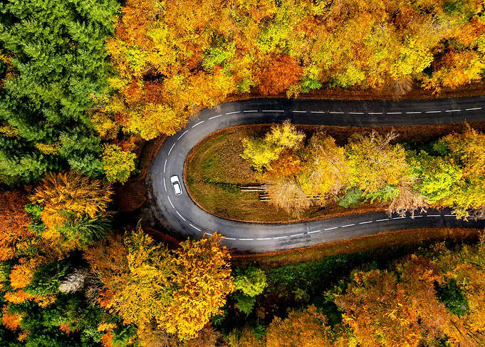 Zigzag road