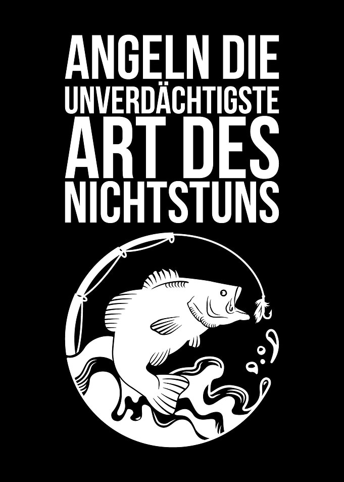 Lustige Angler und Fischer