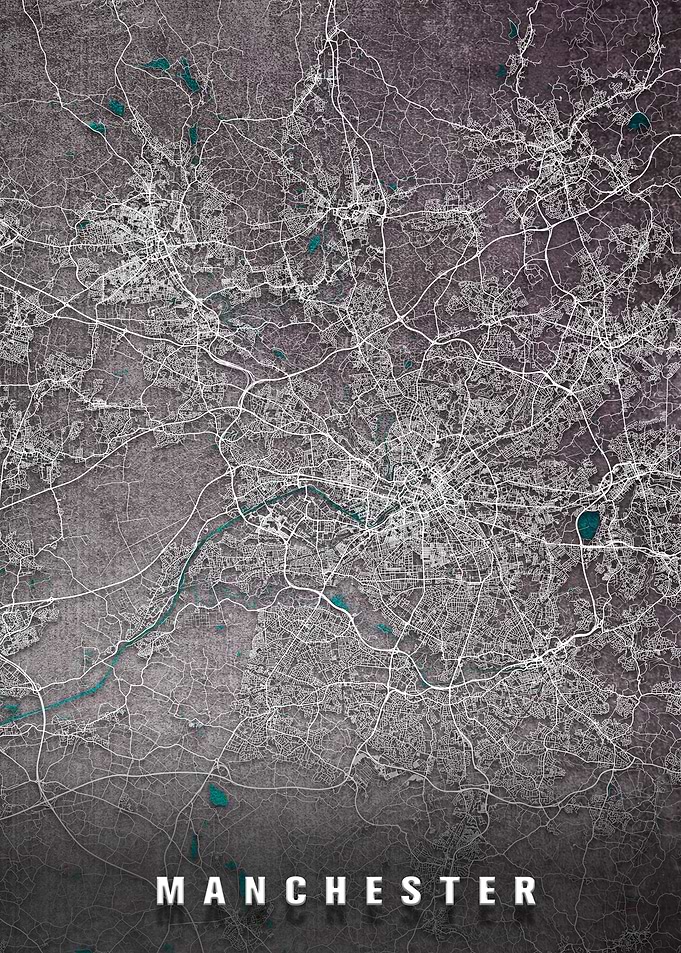 Manchester City Map Englan