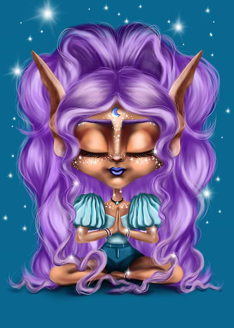 Meditating Moon Child