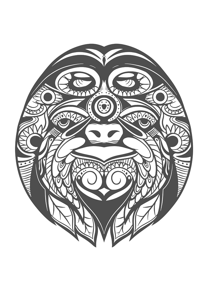 Ornamental Sloth Cute Lazy