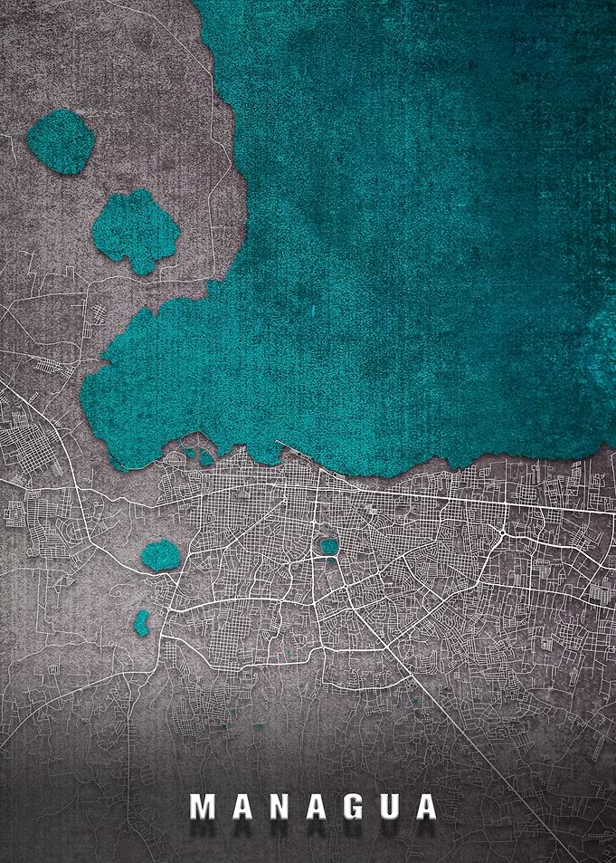 Managua City Map Nicaragua