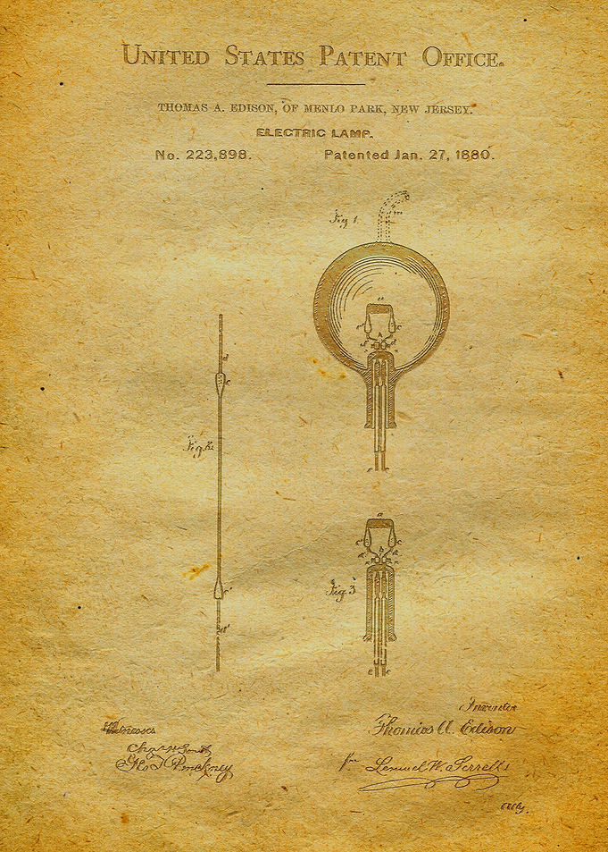 63 Light Bulb Patent Prin