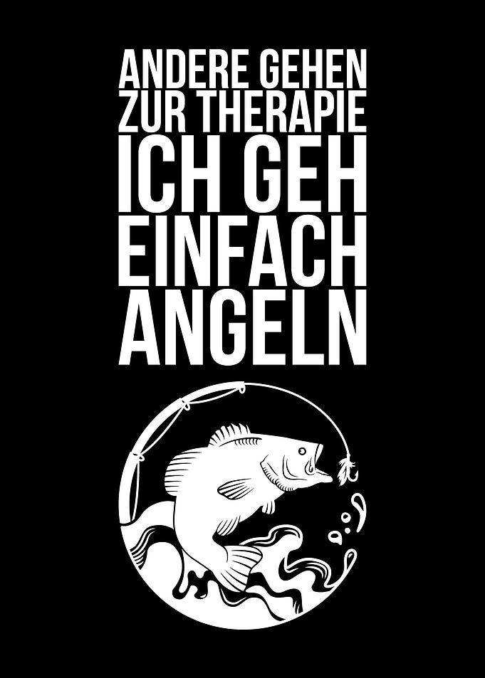 Lustige Angler und Fischer