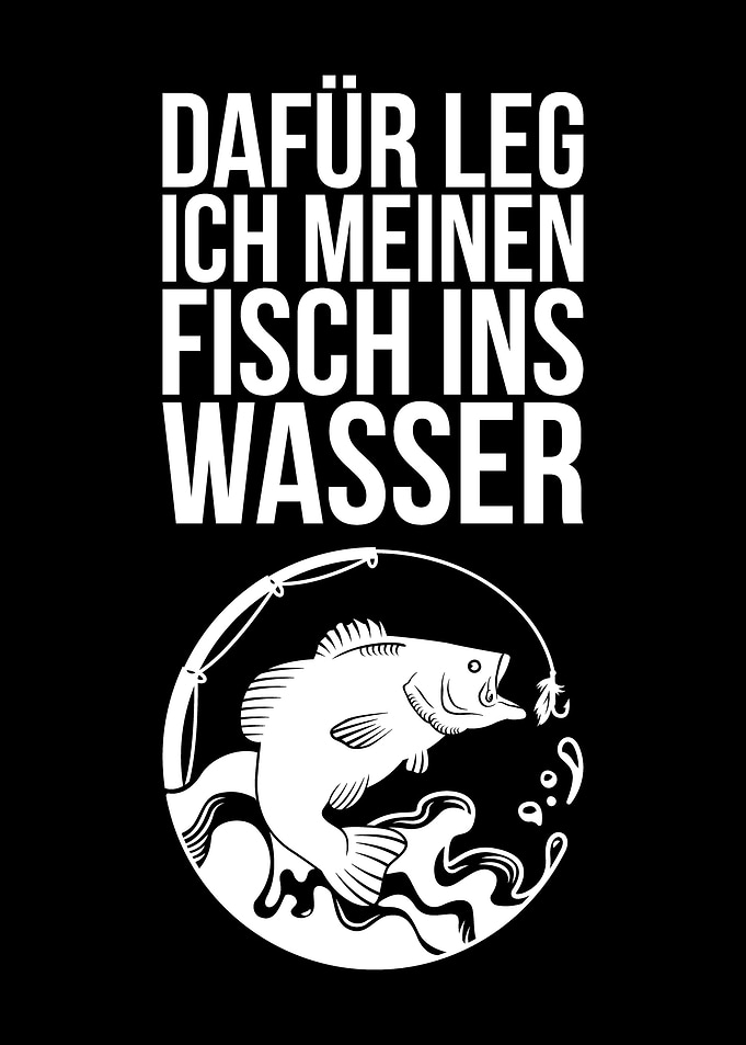 Lustige Angler und Fischer