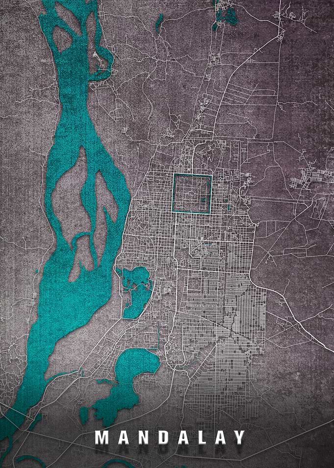 Mandalay City Map Myanmar