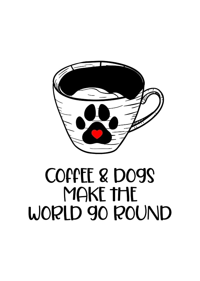 Coffee And Dogs Wall Art