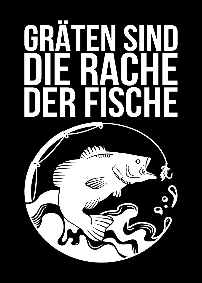 Lustige Angler und Fischer