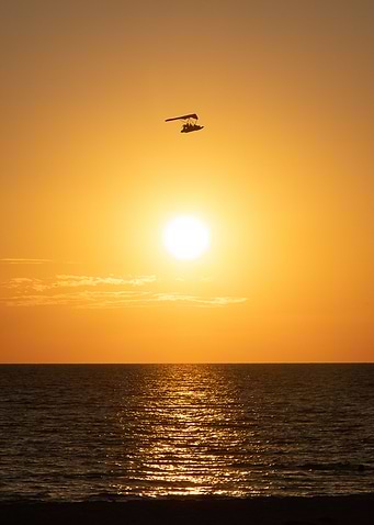 Flying High at Sunset