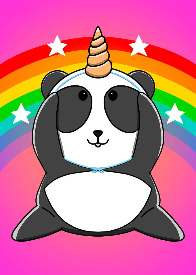 Cute Panda unicorn
