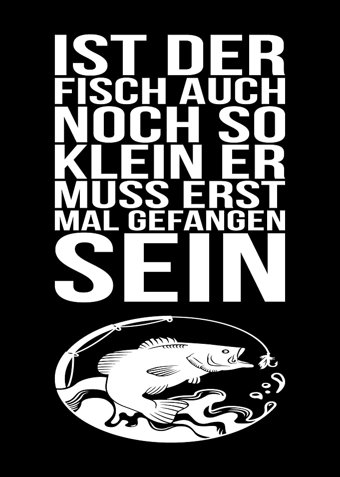 Lustige Angler und Fischer